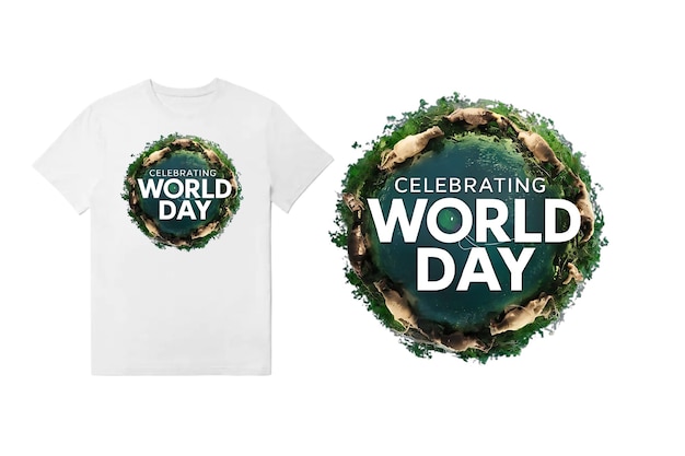 Vector earth day tshirt design