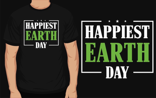 Earth day typographic tshirt design