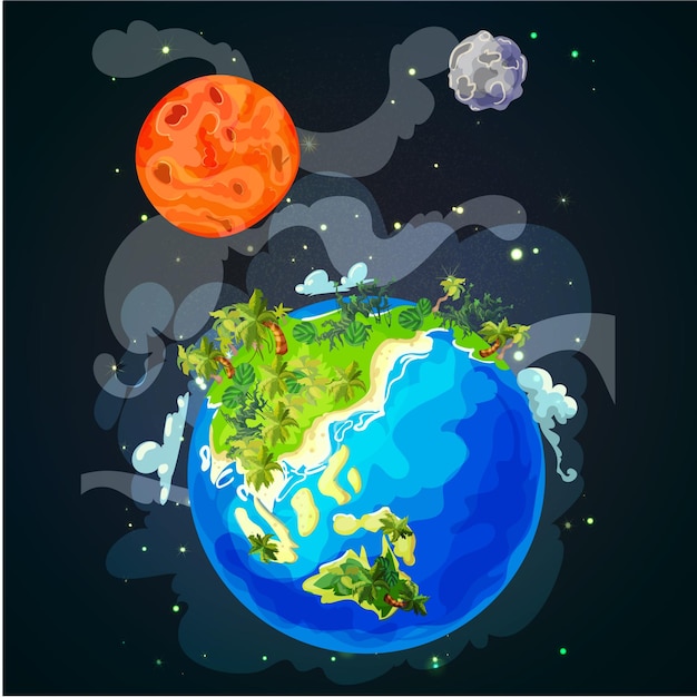 Vector earth day vector art icons and graphics