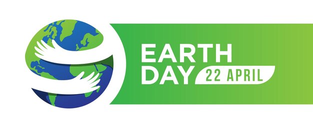 Vector earth day vector logo illustration and background