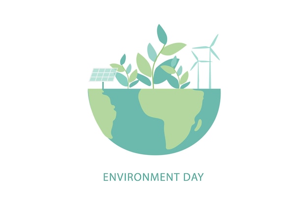 Earth Day and World environment day Save the earth ecology friendly concept vector illustration