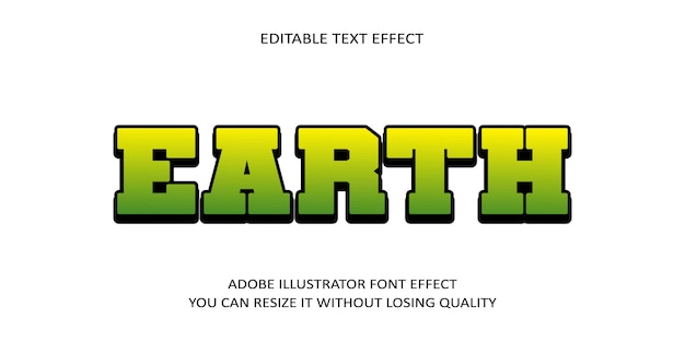 earth Editable text Effect