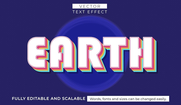 Earth Editable Text Effect