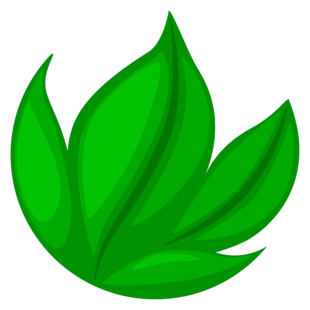 Earth element nature vector round icon for design