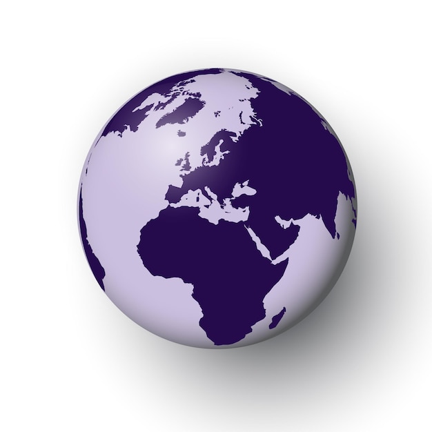 Earth Globe Design Vector Design