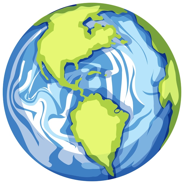 Vector earth globe icon on white background