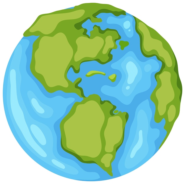 Vector earth globe icon on white background