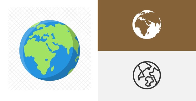 Earth globe isolated vector icon ecology design element