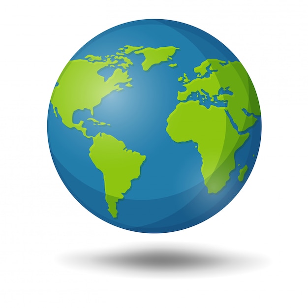 earth globe isolated on white background.
