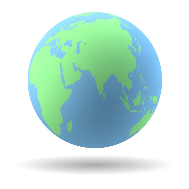 Vector earth globe model