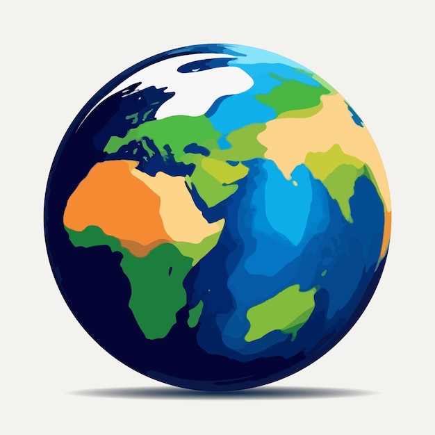 Vector earth globe simple vector