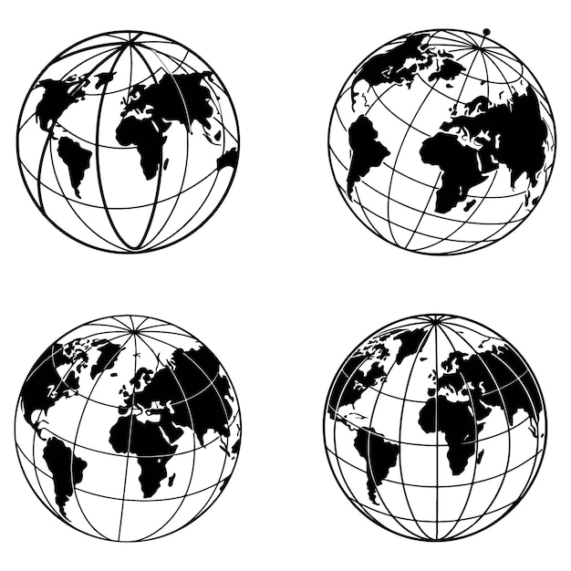 Earth globe vector design World map vector illustration