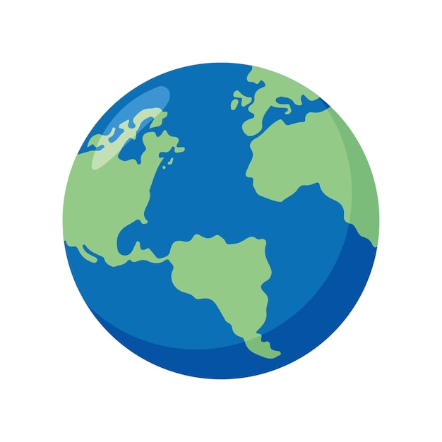 earth globes isolated on white background