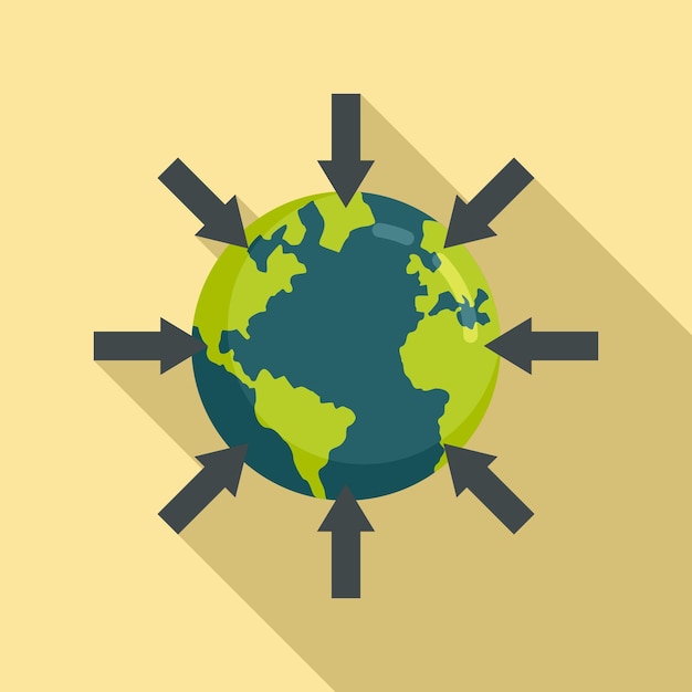 Vector earth gravity icon flat illustration of earth gravity vector icon for web design