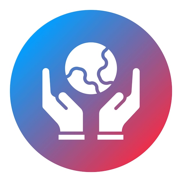 Earth in Hands icon vector image Can be used for World Environment Day