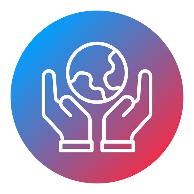 Earth in Hands icon vector image Can be used for World Environment Day