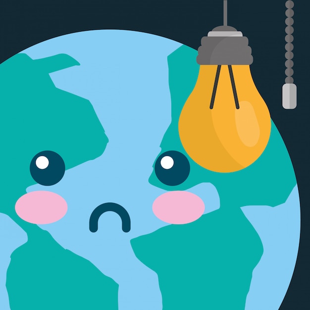 earth hour cartoon