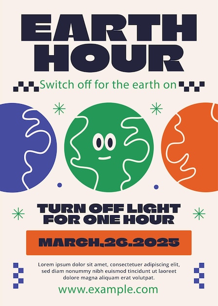 earth hour day flyer
