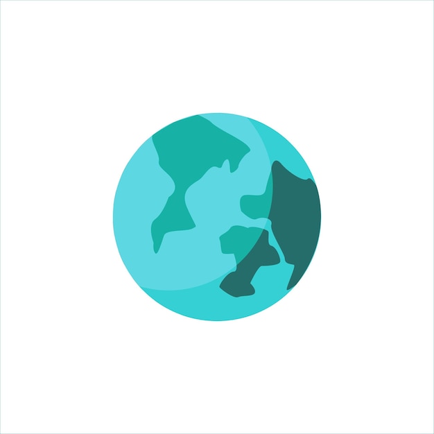 Earth icon isolated colorful vector flat icon