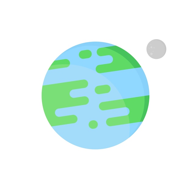 Vector earth icon planet graphic design template isolated object vector illustration