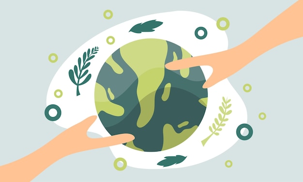 earth illustration vector design for ozone and earth day event