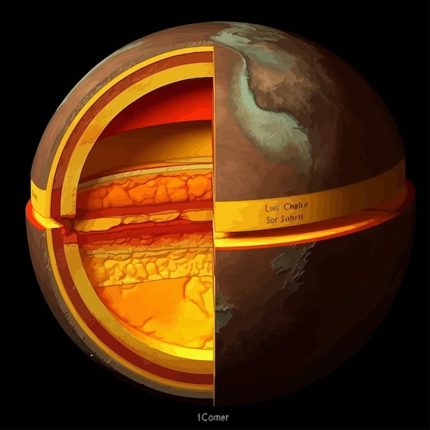 Vector earth layer 3d model