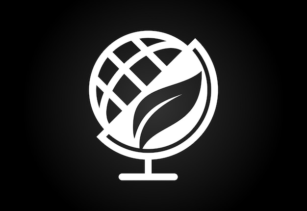 Modello di progettazione del logo della terra. simbolo del segno dell'icona del globo