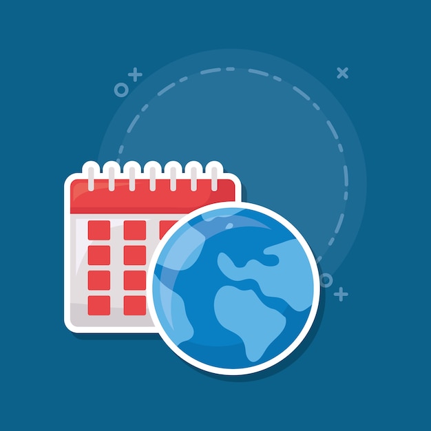 Earth planet and calendar