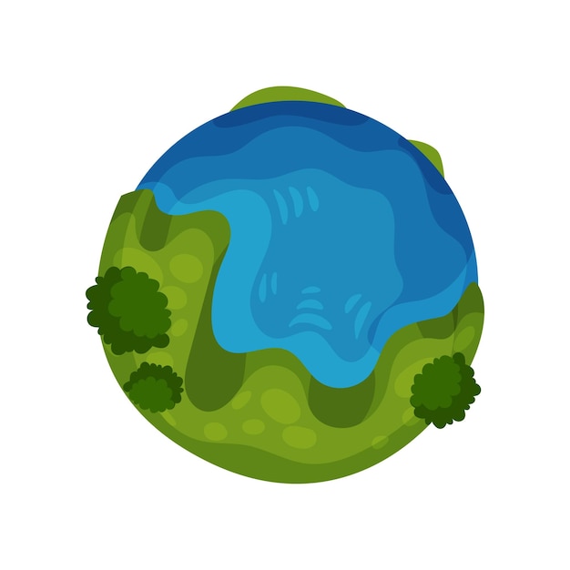 Vector earth planet globe vector illustratie op een witte achtergrond