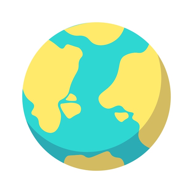 Векторная иллюстрация значка планеты Земля
