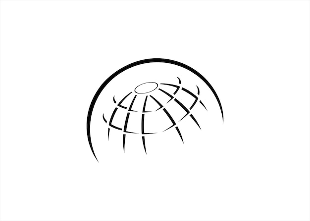 earth planet maps satellite logo design symbol