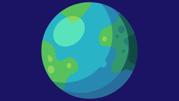 Vector earth planet in space graphic illustration