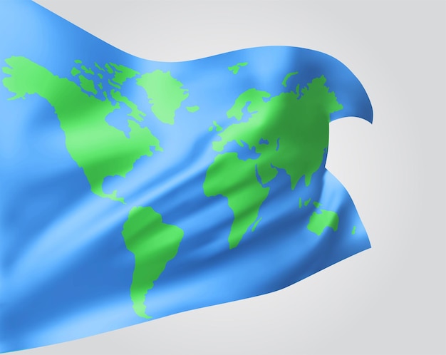 Bandiera di vettore di protezione della terra su sfondo bianco