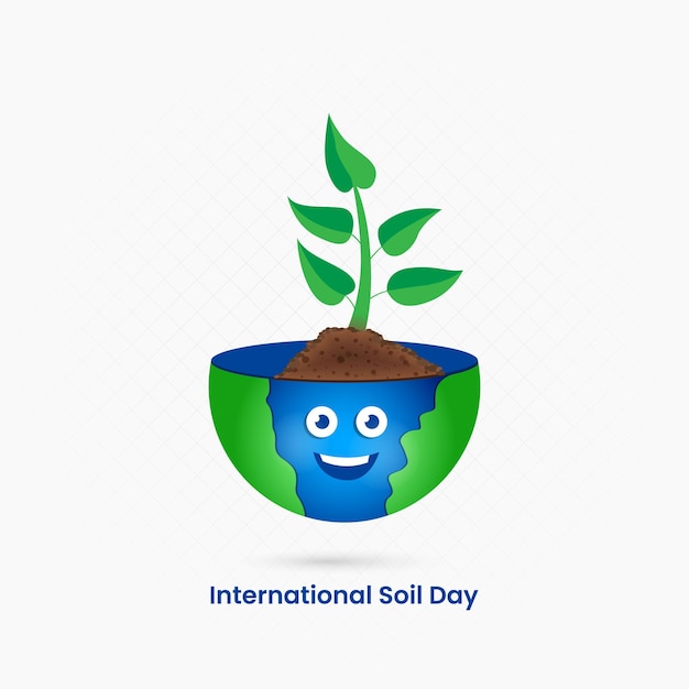 Vector earth's lifeline celebrating soil day with vibrant illustration