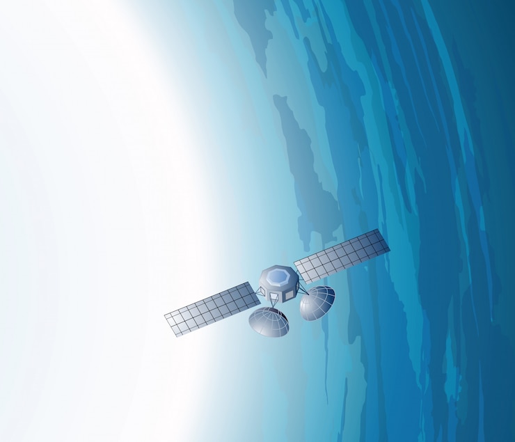 Vector the earth satellite