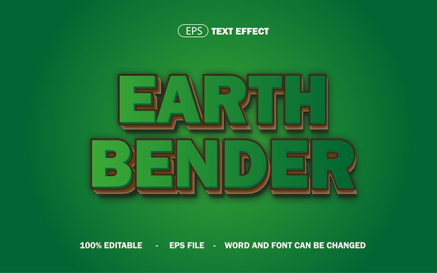 EARTH TEXT EFFECT EPS FILE VEKTOR TEXT EDITABEL