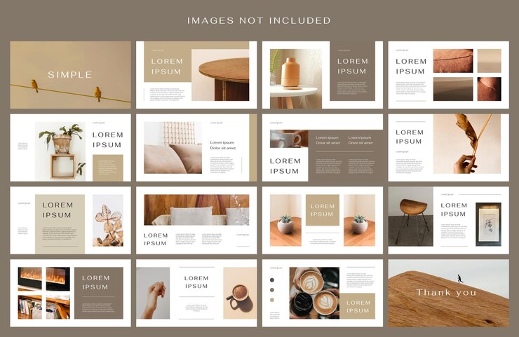 Earth tone presentation layout design template