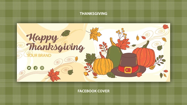 Earth tone thanksgiving novelty hats facebook cover