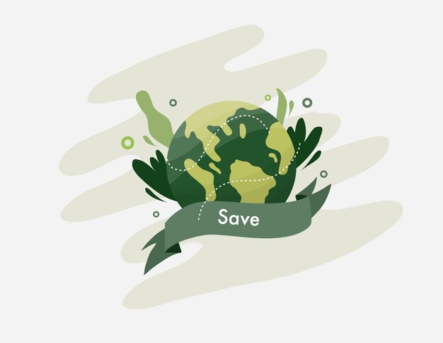 Earth vector design for environment ozone and earth day event