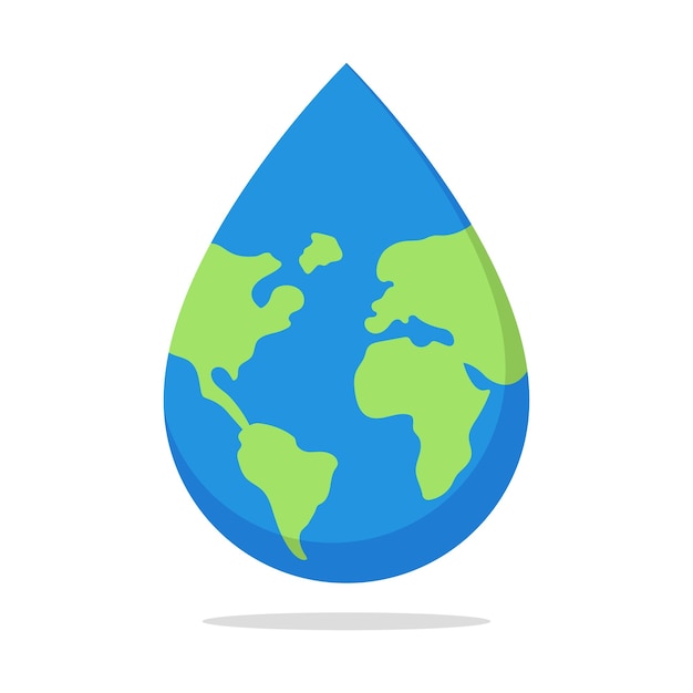 水の地球の滴