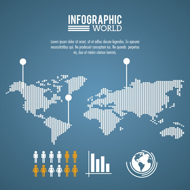 Earth world infographic