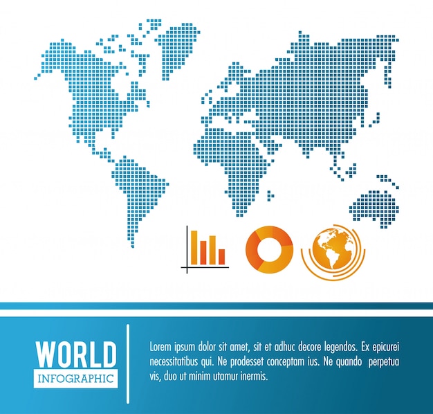 Infografica del mondo della terra