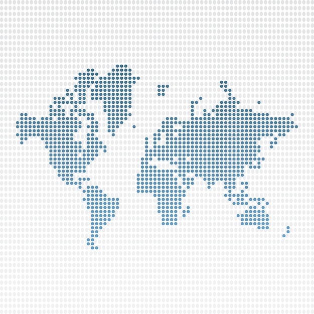 Earth World Map of Dots Globe Map