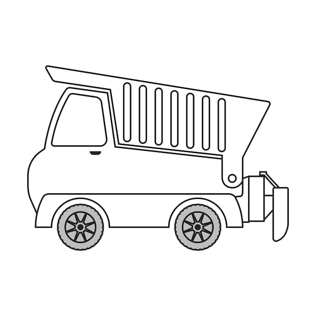 Vector earthmoving truck icon
