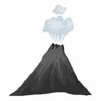 ベクトル 地震噴火火山アイコン白い背景で隔離の web デザインのための地震噴火火山ベクトル アイコンの漫画