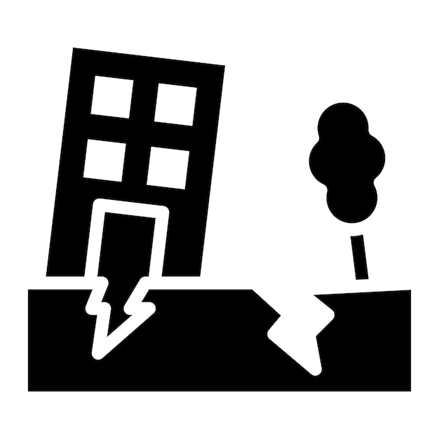 Vector earthquake icon vector image can be used for public services