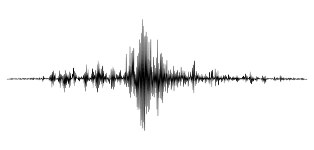Вектор Форма звуковой волны волны сейсмографа землетрясения