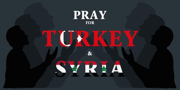 Vettore terremoto in turchia e siria pregate per turchia e siria la faglia centrale aiutate turchia e siria