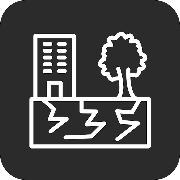 Earthquake vector icon illustration of Natural Disaster iconset