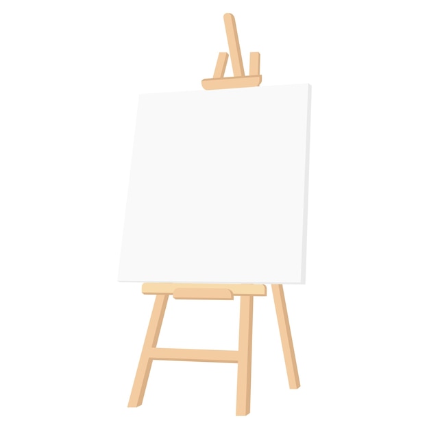 Easel paint stand and canvas